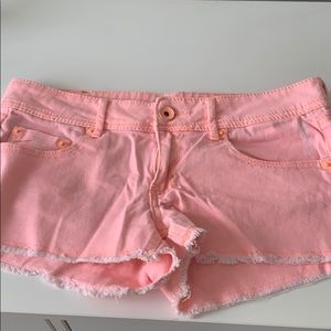 Dollhouse Coral Colored Jean Shorts